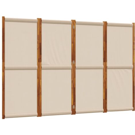 Cloison de séparation 4 panneaux taupe 280x180