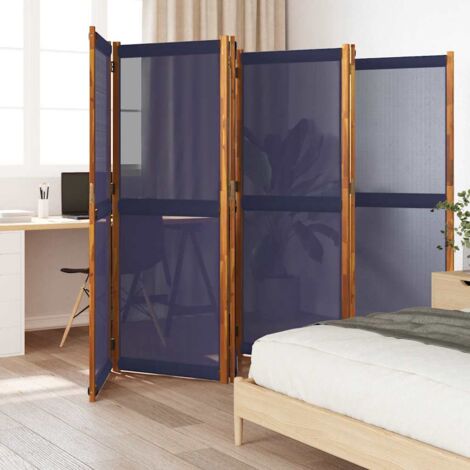 Cloison de séparation 6 panneaux-Paravent-Séparateur de pièce bleu foncé 420x180 cm