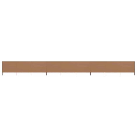 Cloison de séparation 9 panneaux - Paravent Séparation de pièces - Brise Vue Tissu 1200 x 120 cm Taupe Chic-764138