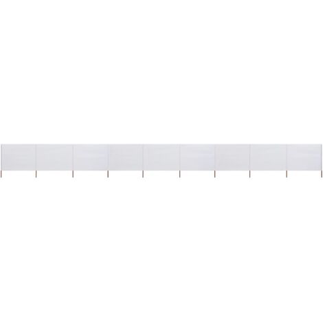 Cloison de séparation 9 panneaux - Paravent Séparation de pièces - Brise Vue Tissu 1200 x 80 cm Blanc sable Chic-935883