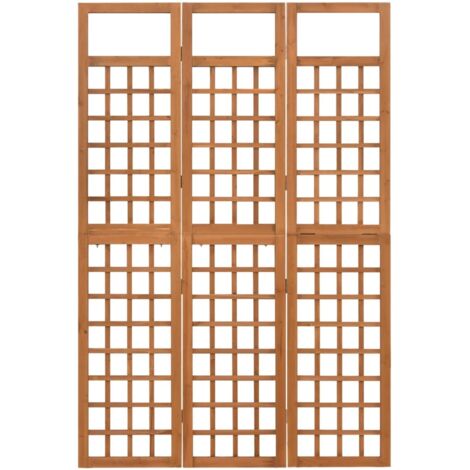 Cloison de séparation à 3 panneaux Bois de pin 121x180,5