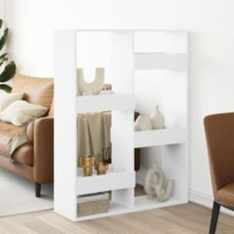 Cloison de séparation blanc 100x33x135 bois d'ingénierie