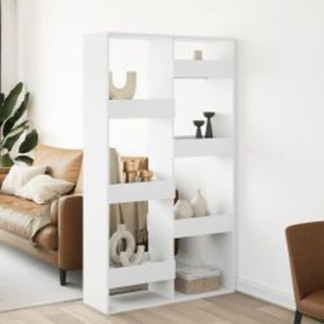 Cloison de séparation blanc 100x33x175 bois d'ingénierie