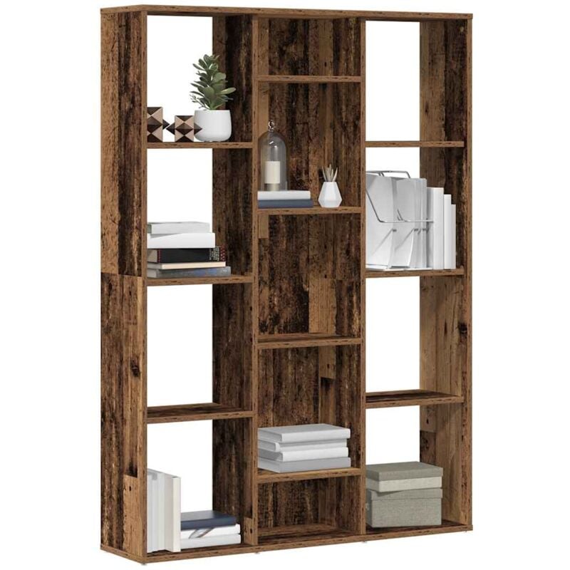 Vidaxl - Séparateur de pièce/bibliothèque vieux bois 100x24x140 cm