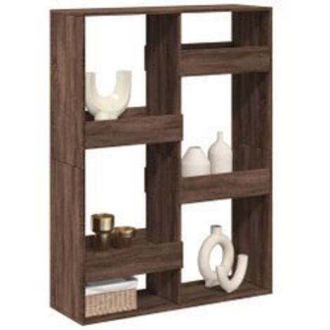 Cloison de séparation chêne marron 100x33x135 bois ingénierie
