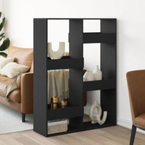 Cloison de séparation noir 100x33x135 bois ingénierie