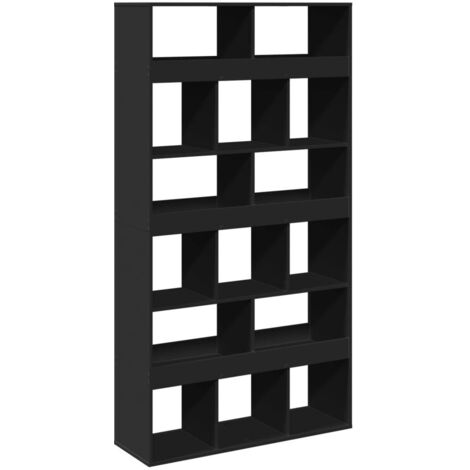 Cloison de séparation noir 100x33x187,5 cm bois d'ingénierie