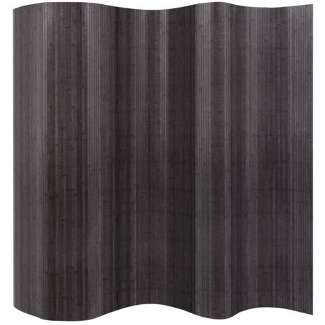 Cloison de séparation  Paravent Pour Jardin, Balcon, Terrasse Bambou Gris 250 x 165 cm 32531