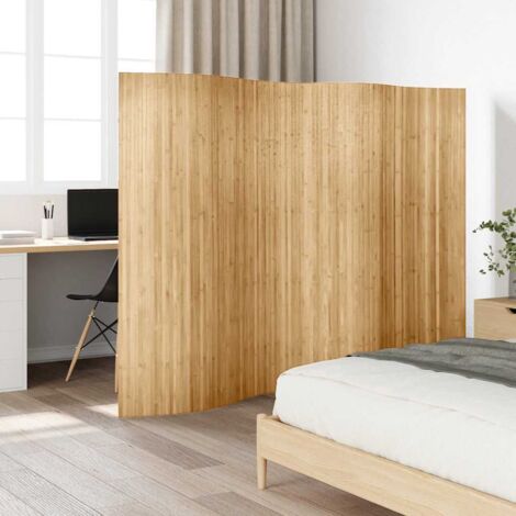 Cloison de séparation-Paravent-Séparateur de pièce Bambou 250 x 165 cm Naturel