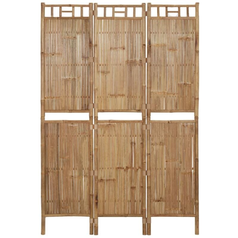 Cloison de séparation Paravent Séparateur pliable 3 panneaux Bambou 120x180 cm CVW64785