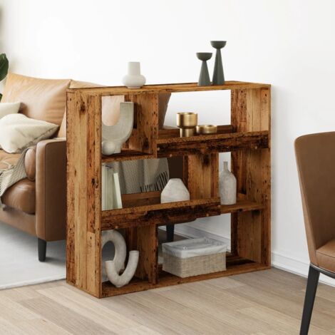 Cloison de séparation Paravent Séparateur pliable vieux bois bois d'ingénierie CFW43083