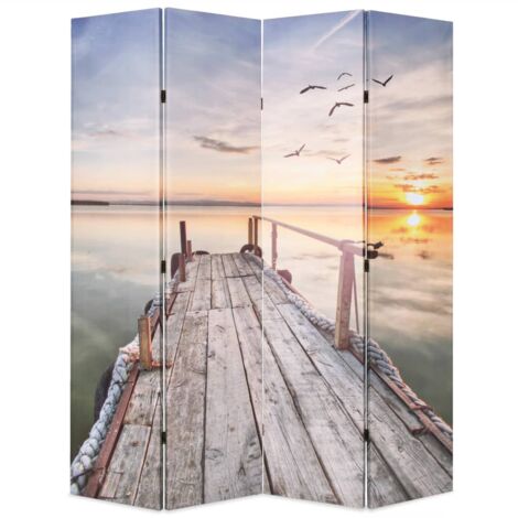 Cloison de séparation pliable  Paravent Pour Jardin, Balcon, Terrasse 160 x 170 cm Lac 58807