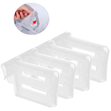 Cloison de séparation pour réfrigérateur - peut être utilisée pour la cloison d'assaisonnement de la porte latérale du réfrigérateur. un ensemble de 4 pièces. transparentes.