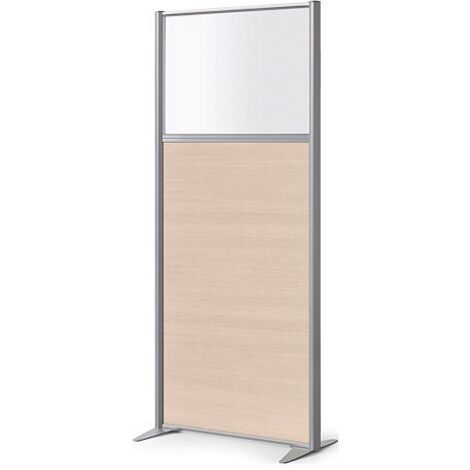 Cloison de séparation semi vitrée bois chêne clair B-Zen - H 180 x L 81 cm