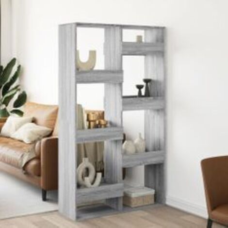 Cloison de séparation sonoma gris 100x33x175 bois ingénierie