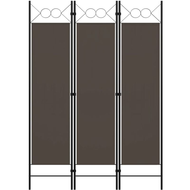 Cloison de séparation 3 panneaux Paravent Pour Jardin, Balcon, Terrasse Anthracite 120x180 cm 48943