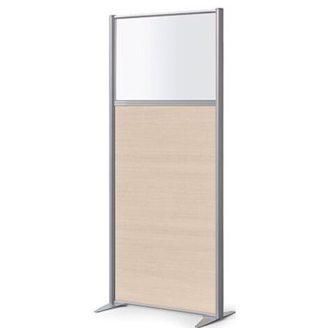 Cloison semi-vitrée B-Zen bois L 81, H 180 cm chêne clair
