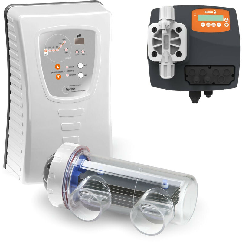 Idegis - Clorador Salino Tecno Dt Modelo: 12 G.cloro/H. 50 M3 + Bomba Ph