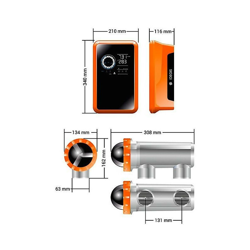 Idegis - Clorador Salino Tecno 2 Modelo: Tecno Dt-21 S2 Ph