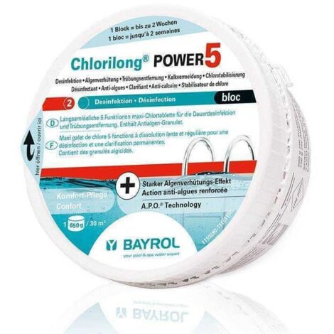 Cloro, 650 g de bloque de potencia5 Bayrol