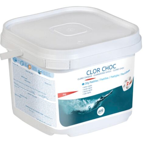 Cloro choque pastillas 20 gr envase 3 kg GRE 76075L