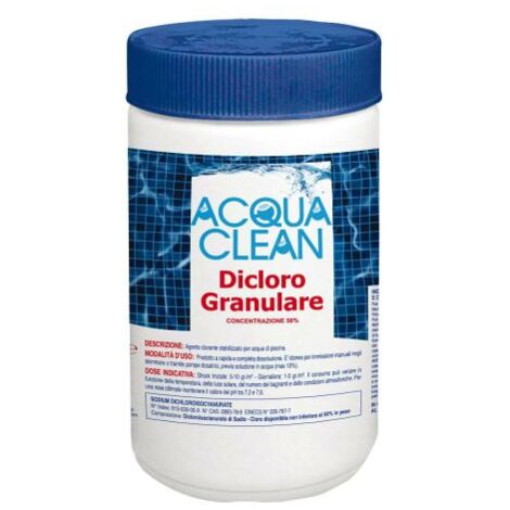 CLORO DICLORO GRANULARE PER PISCINE PRODOTTI PULIZIA MANUTENZIONE PISCINA
