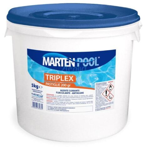 CLORO FLOCCULANTE ANTIALGHE TRIPLEX 5KG 200GR