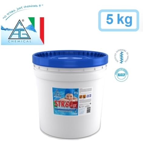 Cloro granulare / Cloro shock igienizzante a rapido scioglimento per piscina / piscine 5kg C.A.G Chemical - STR60gr