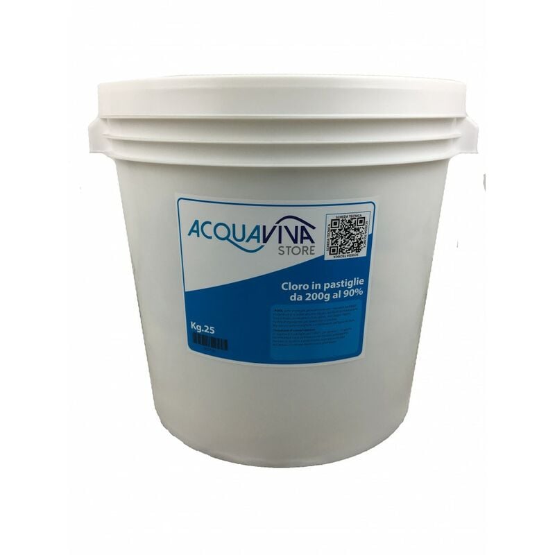 Image of Acquavivastore - Cloro in pastiglie da 200g confezione da 25Kg