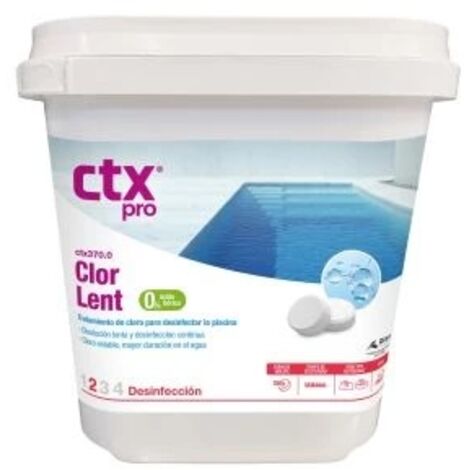 Cloro lento tabletas multiacción CTX-370.0 ClorLent, 5 Kg.