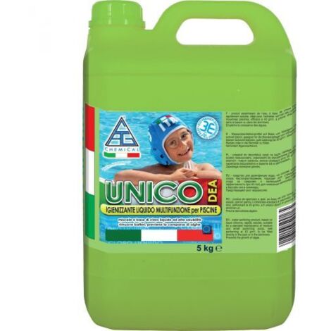 Cloro Liquido Igienizzante Multifunzione per Piscine Kg 5 Unico AntiAlghe