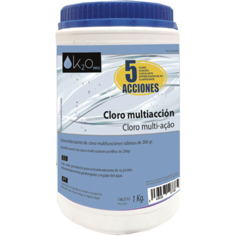 Tabletas de Cloro K20 Multifunción 5 en 1 Bote 1 kg