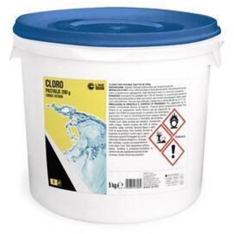 Cloro per Piscina Pastiglie 200g Effervescenti Lenta Dissoluzione 5kg