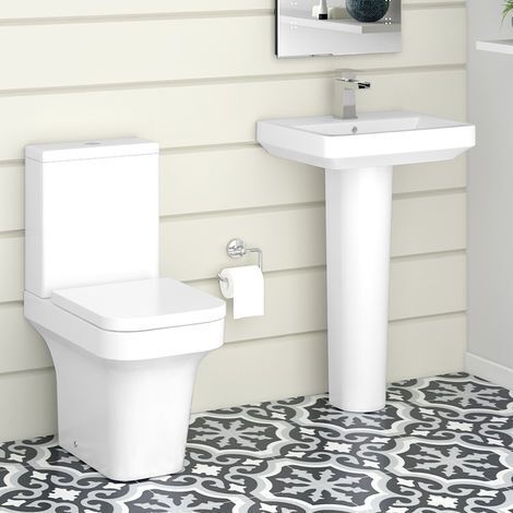 Close Coupled Toilet & Basin Cloakroom Suite