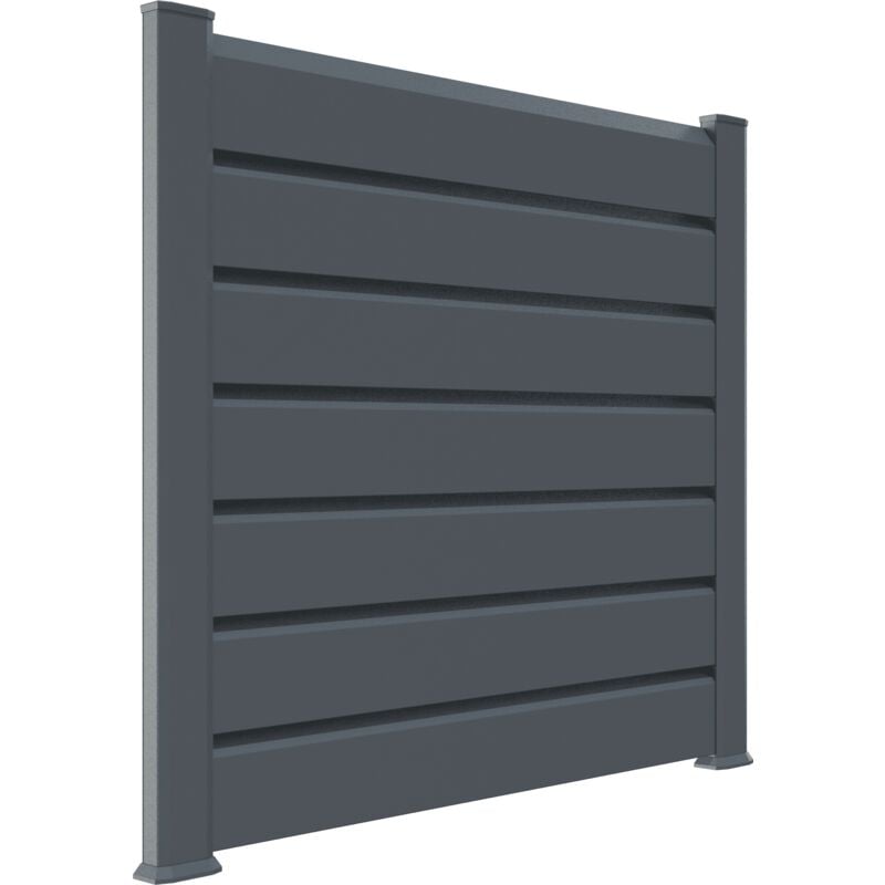 Closea - Kit extension clôture pvc gris – lg : 1m50 x ht : 1m30