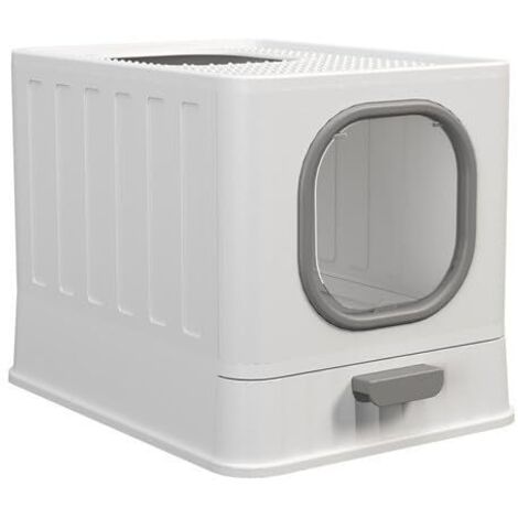 Closed Cat Litter Box: XXL Anti-Odor Cat Toilet House - Large Size Closed Litter Box, Load Capacity 15 kg, Anti-Trace, Anti-Leak 48.3x35.8x38.8cm