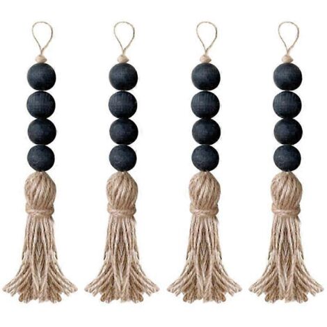 Closet Art Craft Farmhouse Rustic Wood Bead Garland Home Decor--