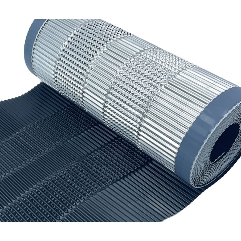 DMS - Closoir de faîtage tout aluminium 400 mm x 5 ml noir souple ventilé - Ral 9005