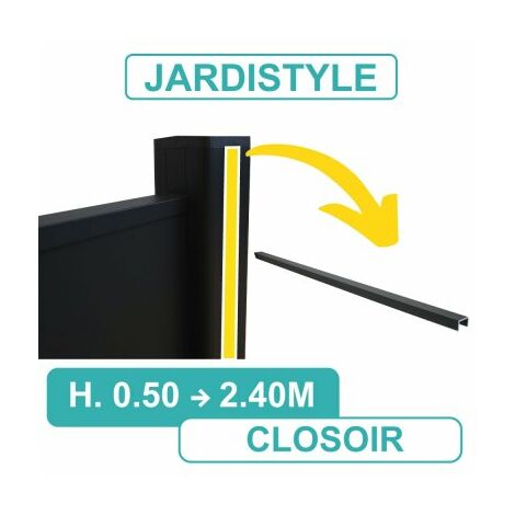 Closoir - Profil Aluminium Gris Anthracite - 2,1 mètres