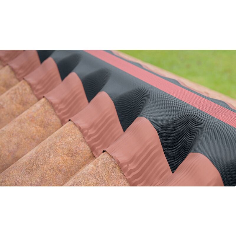 Les Elementaires - Closoir souple pour faitage et aretier 390mm x 30ml Rouge