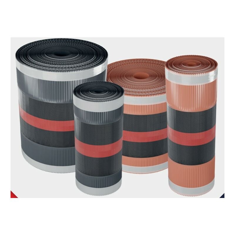 Closoir souple pour faitage et aretier 390mm x 5ml Noir