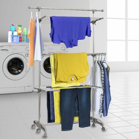 main image of "Clothes Drying Rack with Extendable Top Rail"