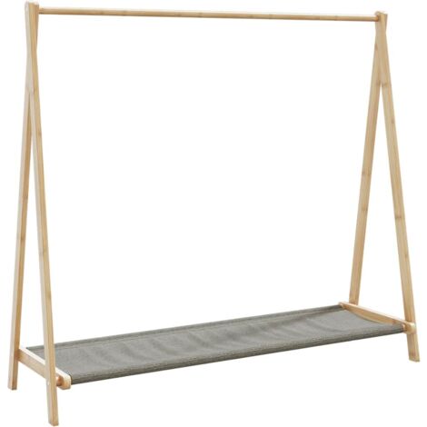 Clothes Rack with Shelves 106x34x102 cm Bamboo vidaXL