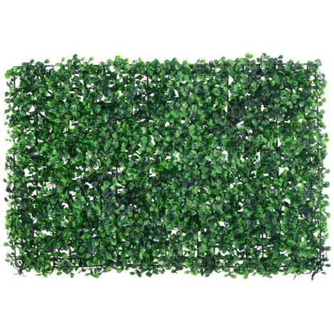 Clôture à feuilles d’arbustes artificiels 6 pcs vert 40x60 cm