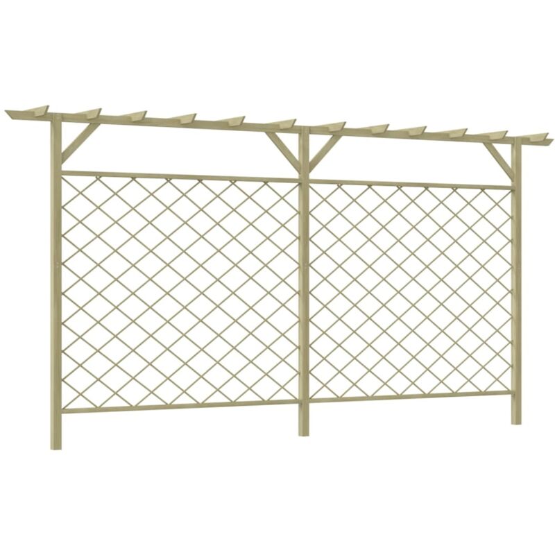 Clôture à lattes de jardin avec pergola Bois CFW17802