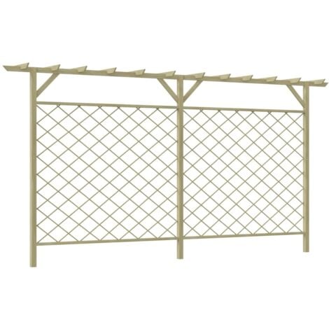 Clôture à lattes de jardin avec pergola Bois vidaXL