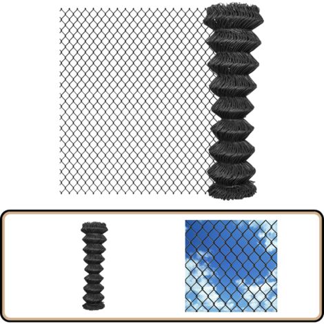 Clôture à mailles Acier 25 x 1,5 m Gris - Clôture Rigide - Clôture Métal - Clôture Jardin - Clôture Extérieur - Clôture Grillage