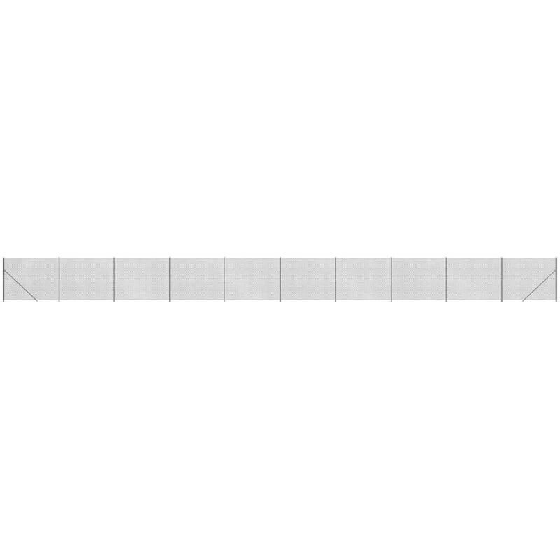 Clôture à mailles losangées avec bride anthracite 2x25 m Vidaxl