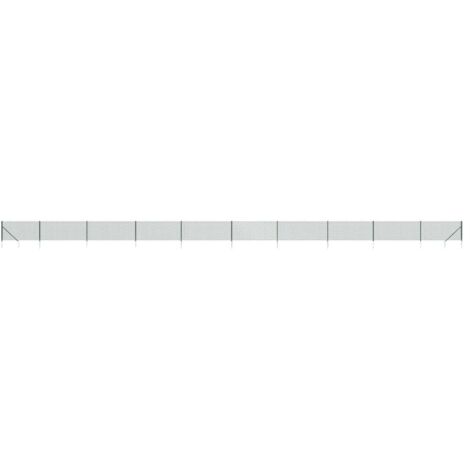 Clôture à mailles losangées avec piquet d'ancrage vert 1x25 m