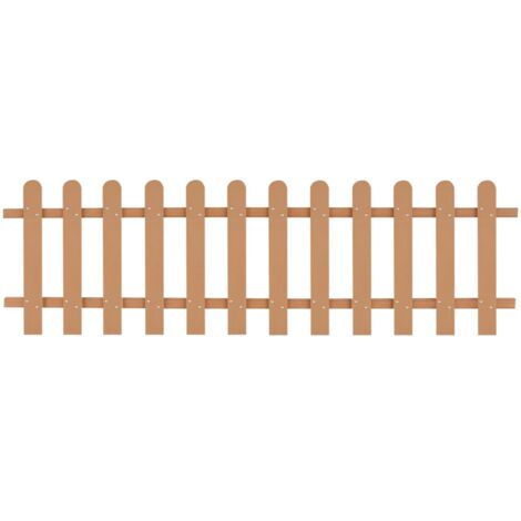 vidaXL Clôture à Piquets WPC Barrière Décorative Panneau de Clôture Bordure de Lit de Fleurs Jardin Patio Terrasse Extérieur Multi-taille